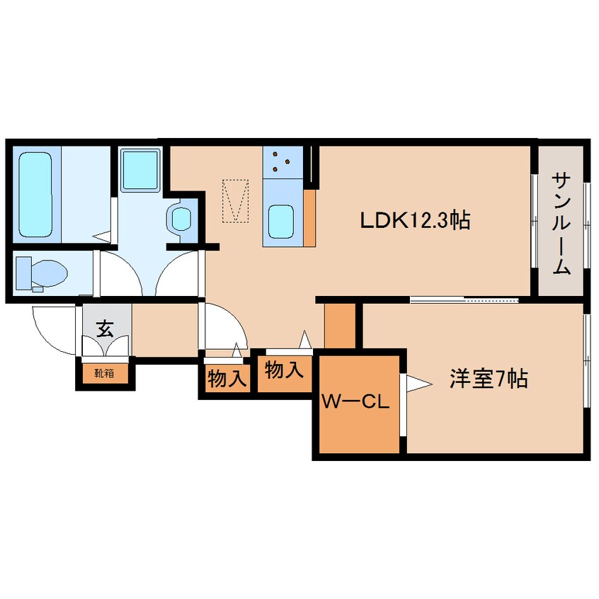 間取図 大和路線・関西本線/奈良駅 バス11分永井町下車:停歩6分 1階 築2年