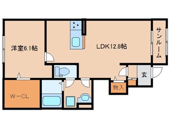 間取図 大和路線・関西本線/木津駅 徒歩15分 1階 築2年