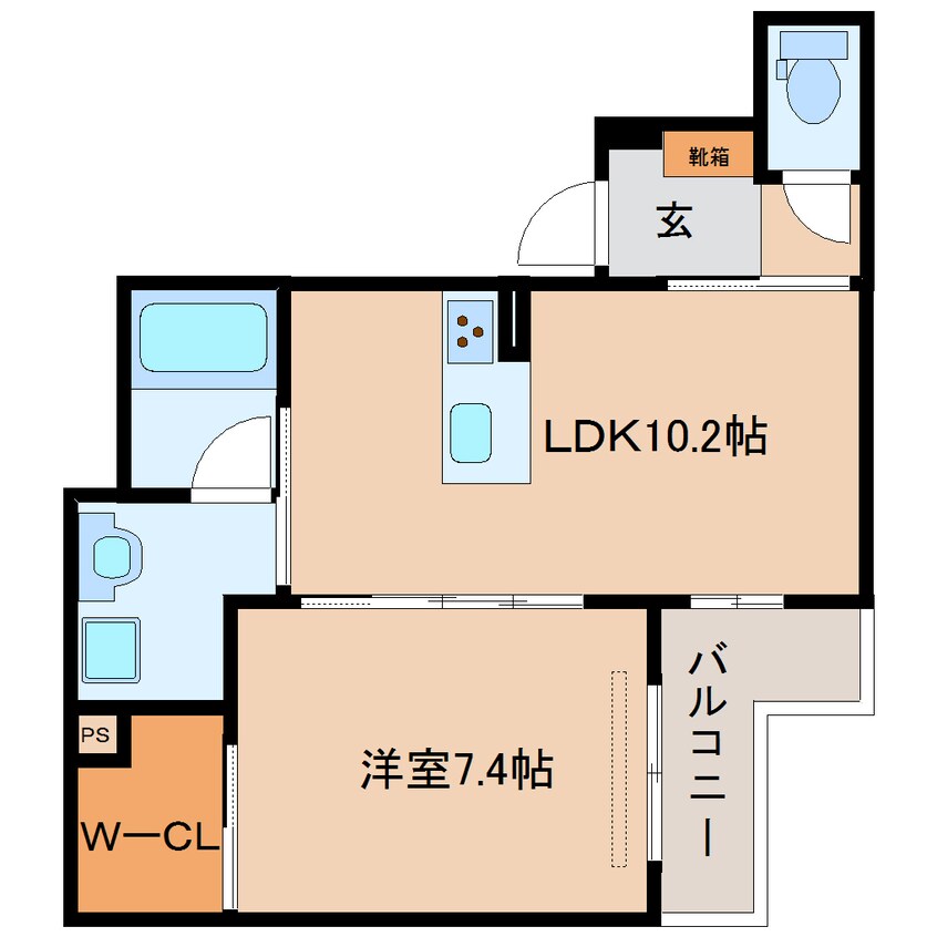 間取図 大和路線・関西本線/奈良駅 徒歩5分 2階 築1年