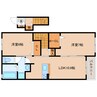 大和路線・関西本線/木津駅 バス:5分:停歩2分 2階 築浅 2LDKの間取り