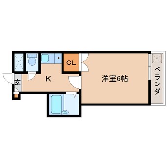 間取図 近鉄京都線/新大宮駅 徒歩15分 2階 築30年