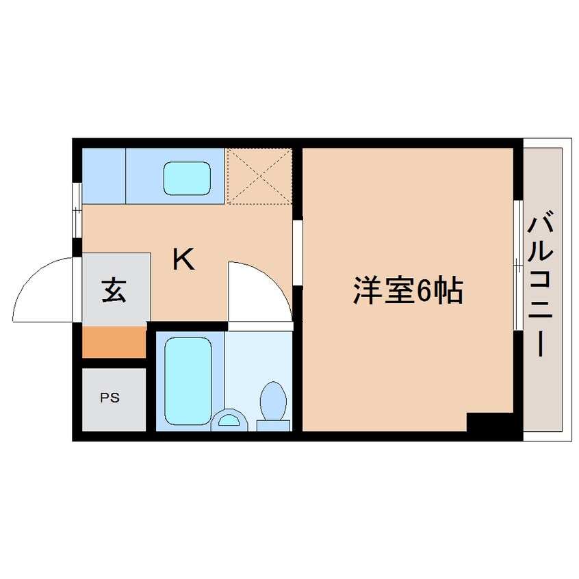 間取図 近鉄京都線/近鉄奈良駅 バス9分南方町下車:停歩1分 2階 築35年