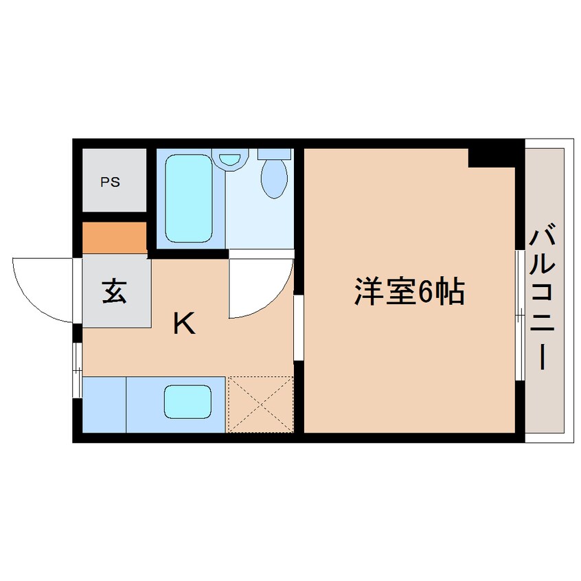 間取図 近鉄京都線/近鉄奈良駅 バス9分南方町下車:停歩1分 2階 築35年