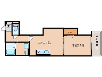間取図 近鉄難波線・奈良線/新大宮駅 徒歩22分 2階 築2年