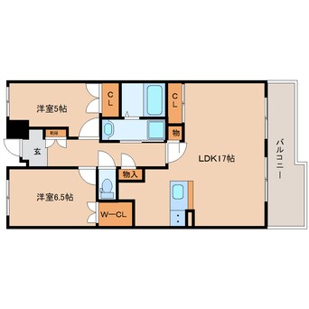 間取図 大和路線・関西本線/木津駅 バス9分州見台7丁目東下車:停歩5分 2階 築25年