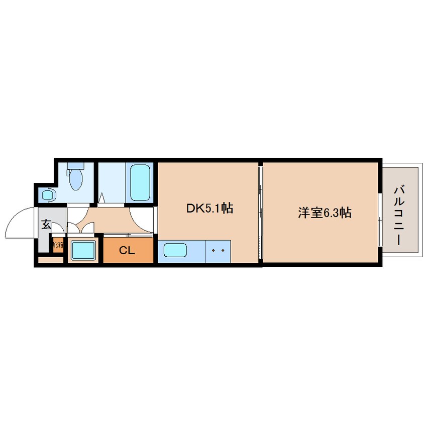 間取図 大和路線・関西本線/木津駅 バス9分州見台7丁目東下車:停歩5分 2階 築25年