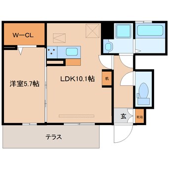 間取図 近鉄難波線・奈良線/近鉄奈良駅 徒歩9分 1階 築2年