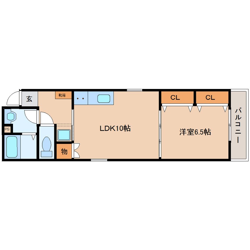 間取図 近鉄難波線・奈良線/近鉄奈良駅 徒歩14分 3階 1年未満