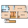 奈良線/棚倉駅 徒歩15分 2階 築浅 2LDKの間取り