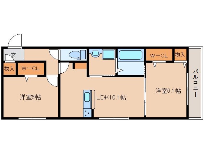 間取図 大和路線・関西本線/奈良駅 徒歩19分 3階 築2年