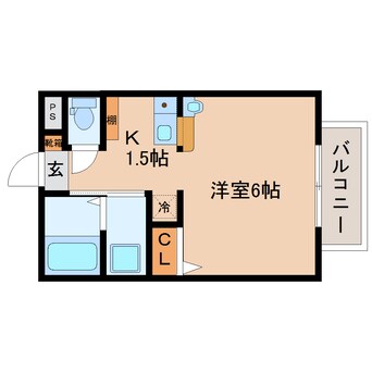 間取図 近鉄難波線・奈良線/近鉄奈良駅 徒歩17分 1階 築1年