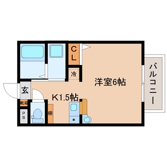 間取図 近鉄難波線・奈良線/近鉄奈良駅 徒歩17分 1階 築1年