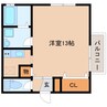 近鉄京都線/山田川駅 徒歩10分 1階 築20年 1Kの間取り