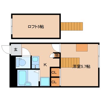 間取図 奈良線/奈良駅 バス9分恋の窪町2丁目下車:停歩5分 2階 築17年