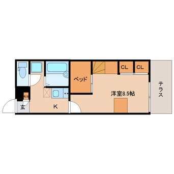 間取図 大和路線・関西本線/平城山駅 徒歩4分 1階 築18年