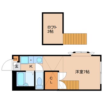 間取図 近鉄難波線・奈良線/近鉄奈良駅 バス9分北神殿下車:停歩6分 1階 築26年