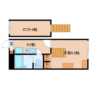 間取図 近鉄難波線・奈良線/近鉄奈良駅 バス20分東九条町東下車:停歩3分 2階 築16年