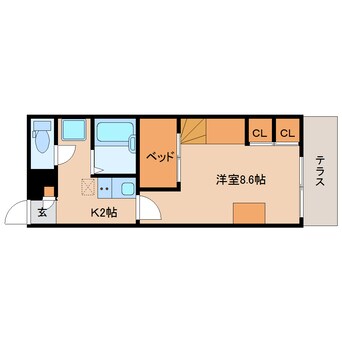 間取図 近鉄難波線・奈良線/近鉄奈良駅 バス22分柏木町下車:停歩5分 1階 築17年