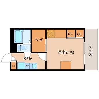 間取図 近鉄難波線・奈良線/近鉄奈良駅 バス22分柏木町下車:停歩5分 1階 築15年