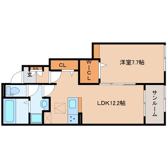 間取図 近鉄難波線・奈良線/近鉄奈良駅 バス10分萩が丘下車:停歩1分 1階 建築中