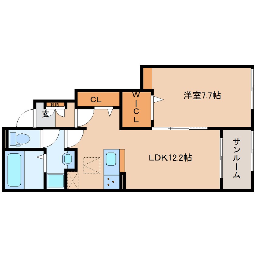 間取図 近鉄難波線・奈良線/近鉄奈良駅 バス10分萩が丘下車:停歩1分 1階 建築中