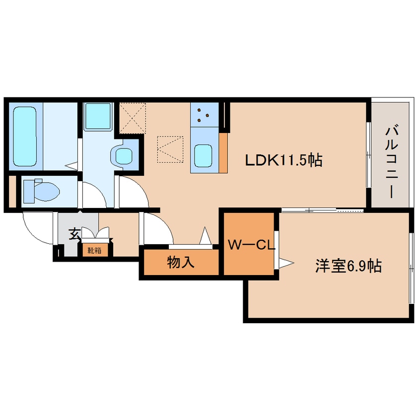 間取図 大和路線・関西本線/加茂駅 徒歩6分 1階 建築中