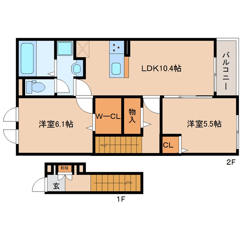 間取図 大和路線・関西本線/加茂駅 徒歩6分 2階 建築中