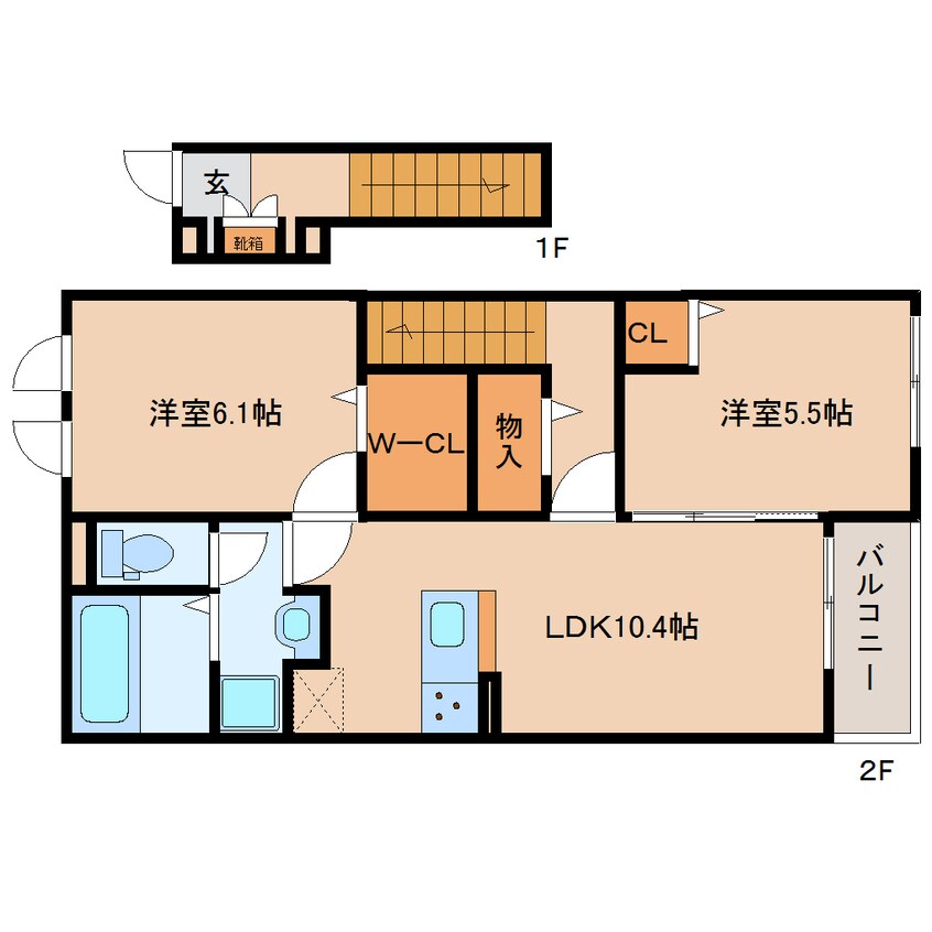 間取図 大和路線・関西本線/加茂駅 徒歩6分 2階 建築中