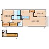 大和路線・関西本線/加茂駅 徒歩6分 2階 築浅 1LDKの間取り