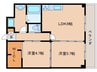 近鉄難波線・奈良線/新大宮駅 徒歩3分 5階 築36年 2LDKの間取り