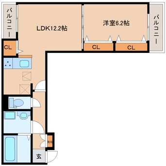 間取図 近鉄難波線・奈良線/近鉄奈良駅 バス18分辰市農協下車:停歩8分 1階 建築中