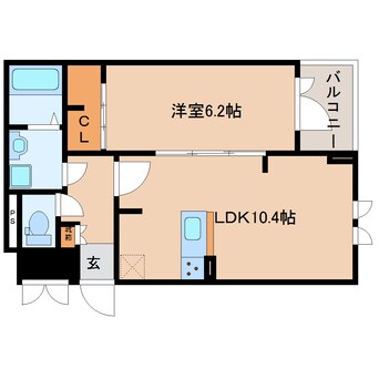 間取図 近鉄難波線・奈良線/近鉄奈良駅 バス18分辰市農協下車:停歩8分 2階 建築中