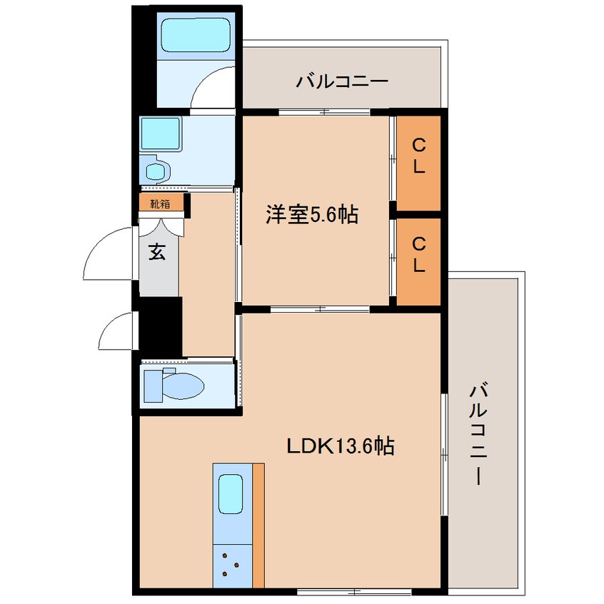 間取図 近鉄難波線・奈良線/近鉄奈良駅 バス14分八条町地蔵前下車:停歩5分 3階 築9年