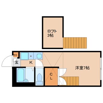 間取図 近鉄難波線・奈良線/近鉄奈良駅 バス16分宮の森東口下車:停歩2分 2階 築26年