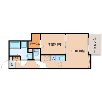 間取図 桜井線<万葉まほろば線>/京終駅 徒歩8分 1階 建築中