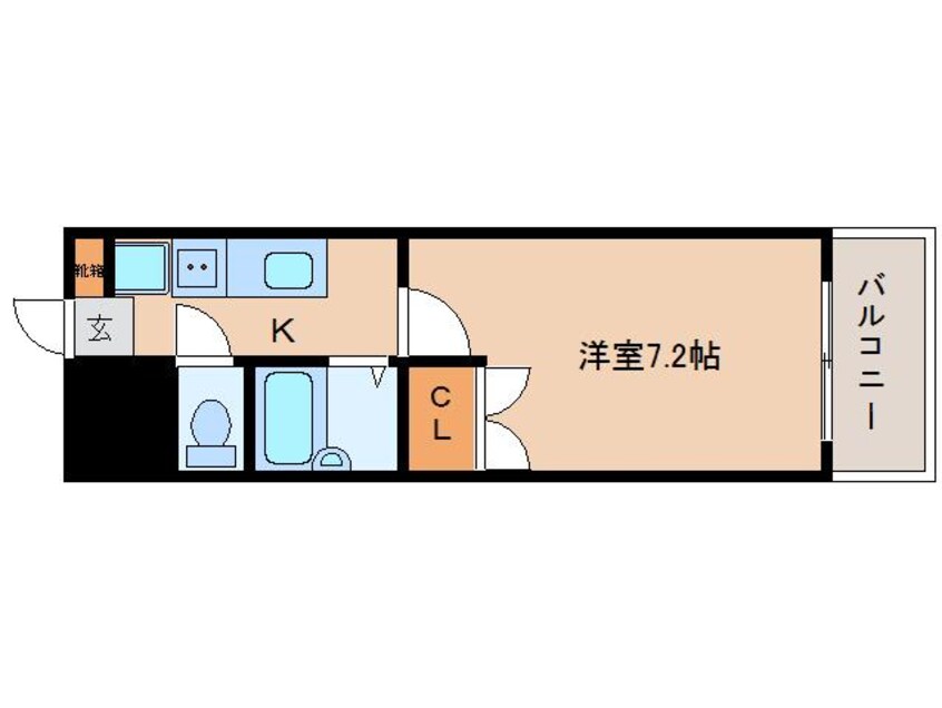 間取図 近鉄難波線・奈良線/近鉄奈良駅 徒歩7分 3階 築26年