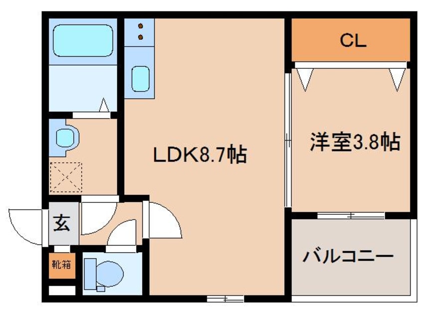 間取図 奈良線/奈良駅 徒歩12分 3階 築1年