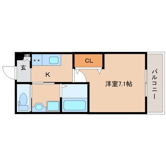間取図 近鉄難波線・奈良線/近鉄奈良駅 徒歩12分 2階 1年未満