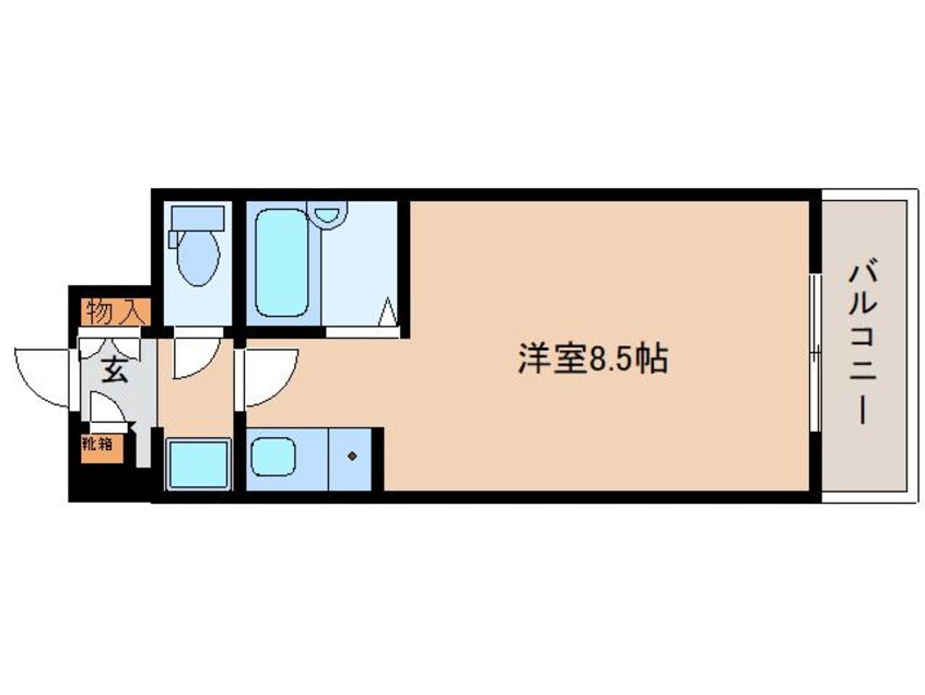 間取図 桜井線<万葉まほろば線>/京終駅 徒歩15分 2階 築32年
