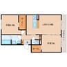 奈良線/奈良駅 バス:13分:停歩7分 3階 1年未満 2LDKの間取り