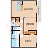 奈良線/奈良駅 バス:13分:停歩7分 3階 1年未満 2LDKの間取り