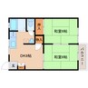 近鉄難波線・奈良線/近鉄奈良駅 徒歩12分 2階 築35年 2DKの間取り