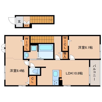 間取図 大和路線・関西本線/奈良駅 バス10分宮の森町西口下車:停歩5分 2階 建築中