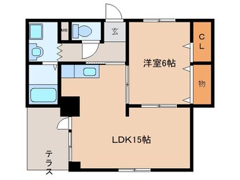 間取図 近鉄難波線・奈良線/新大宮駅 徒歩6分 1階 築39年