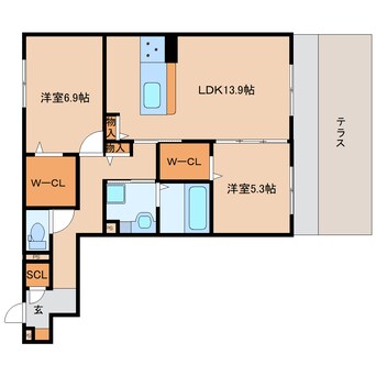 間取図 近鉄難波線・奈良線/近鉄奈良駅 徒歩6分 1階 1年未満