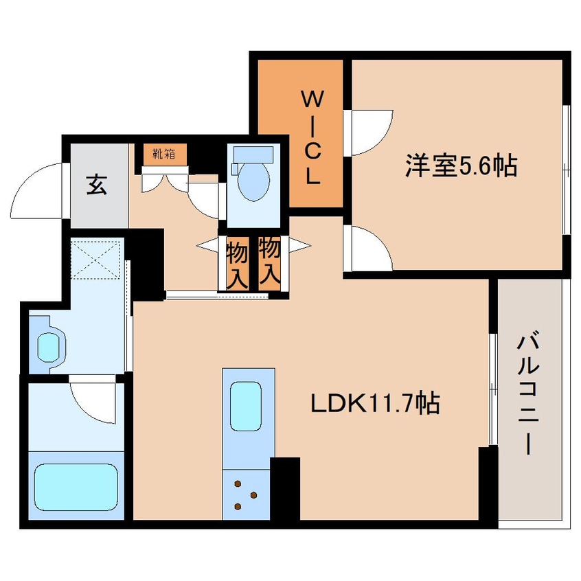 間取図 近鉄難波線・奈良線/新大宮駅 徒歩4分 2階 建築中