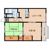 近鉄大阪線（近畿）/五位堂駅 徒歩25分 2階 築36年 2LDKの間取り