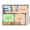 近鉄大阪線（近畿）/五位堂駅 徒歩25分 2階 築36年 2LDKの間取り