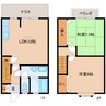 近鉄大阪線（近畿）/五位堂駅 徒歩6分 1-2階 築27年 2LDKの間取り