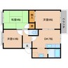 近鉄大阪線（近畿）/近鉄下田駅 徒歩8分 1階 築32年 3DKの間取り